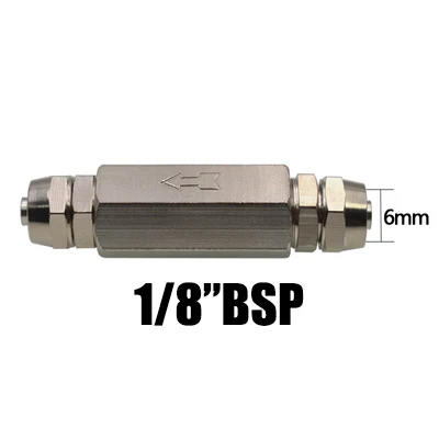 Pneumatisches messing-rückschlagventil mit vollem durchgang, einwegventil ohne rückschlag für luftkompressoren: Grau