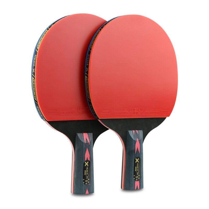 Huieson 2 pièces mis à niveau 5 étoiles carbone raquette de Ping-Pong ensemble avec sac de Tennis de Table léger puissant Ping-Pong Paddle