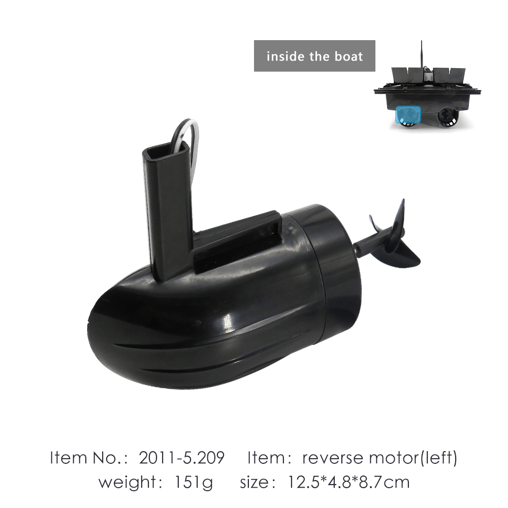 Flytec – moteur de bateau à appâts Original officiel, forte puissance, pièces de moteur avant et arrière avec hélice à 3 pales: Black