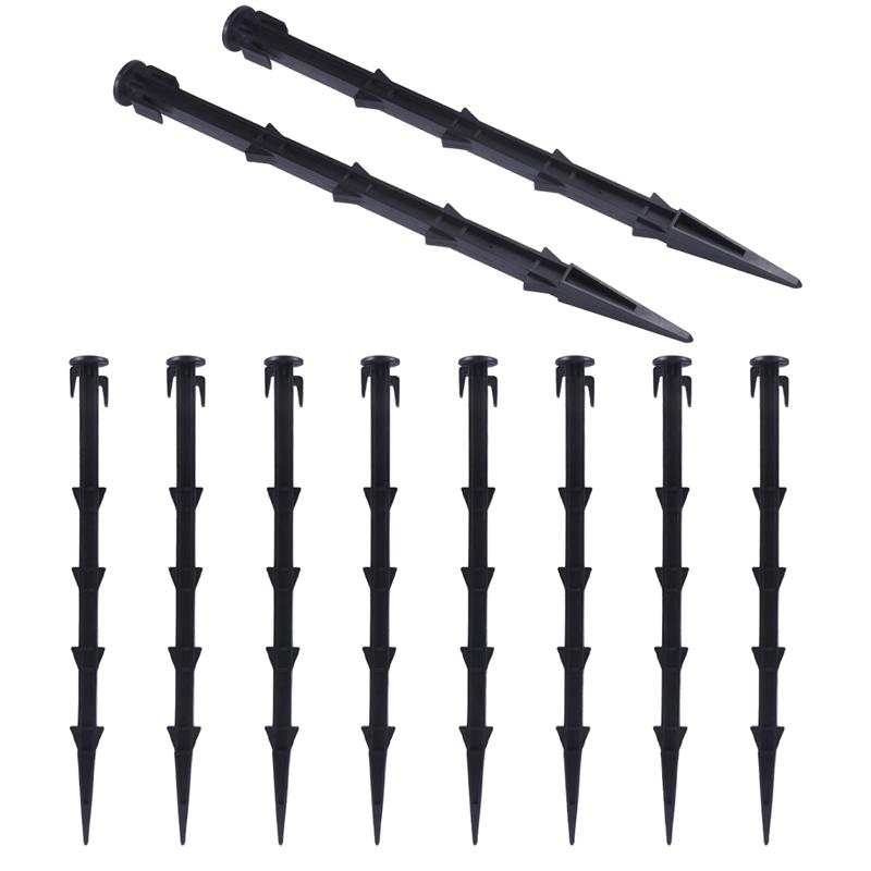 10 st 27cm/36cm nya plast tält staket tält markis fasta pinnar användbara tält spik tillbehör tält spikar