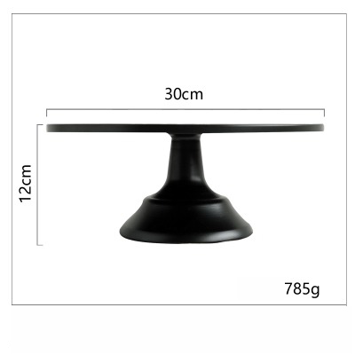 Sweet go Grand boulanger présentoir à gâteaux 12 pouces blanc outils de mariage Fondant ustensiles de cuisson Cupcake décoration fournitures Dessert Table Pops: Matte black