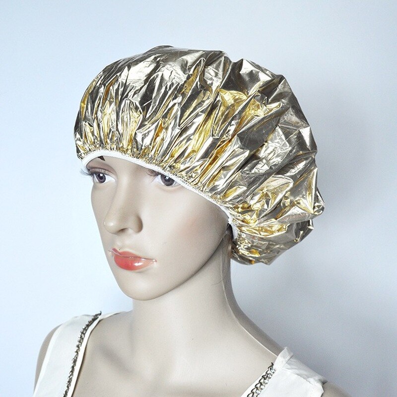 Gorro de papel de aluminio con aislamiento térmico impermeable, desechable, para Spa, peluquería, baño, para hornear, aceite