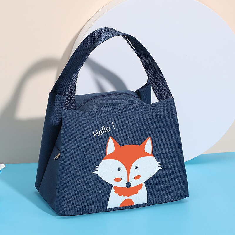 Portátil dos desenhos animados piquenique almoço saco térmico isolado lancheira tote cooler bolsa bento bolsa jantar recipiente sacos de armazenamento de alimentos: Fox