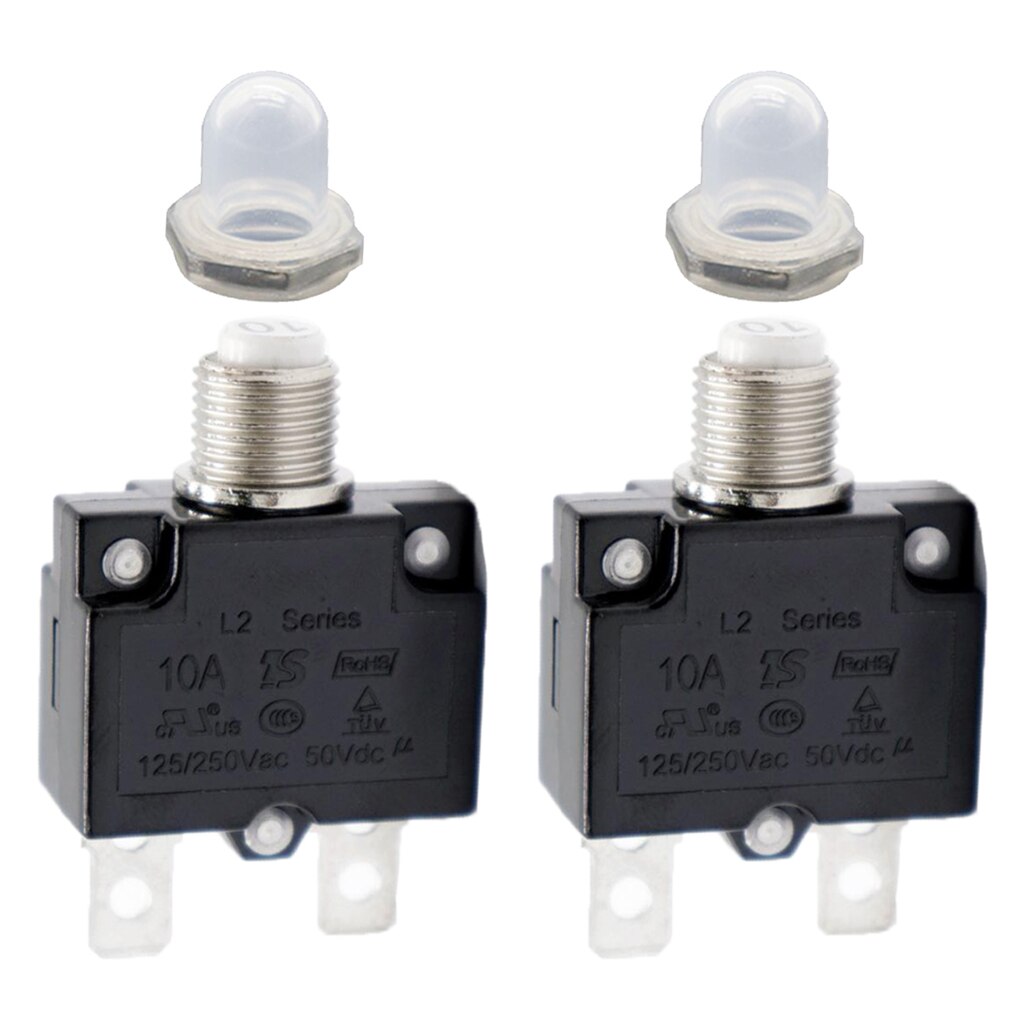 2x 10Amp Circuit Breaker Thermal Breaker Thermal Protector Switch for Generator