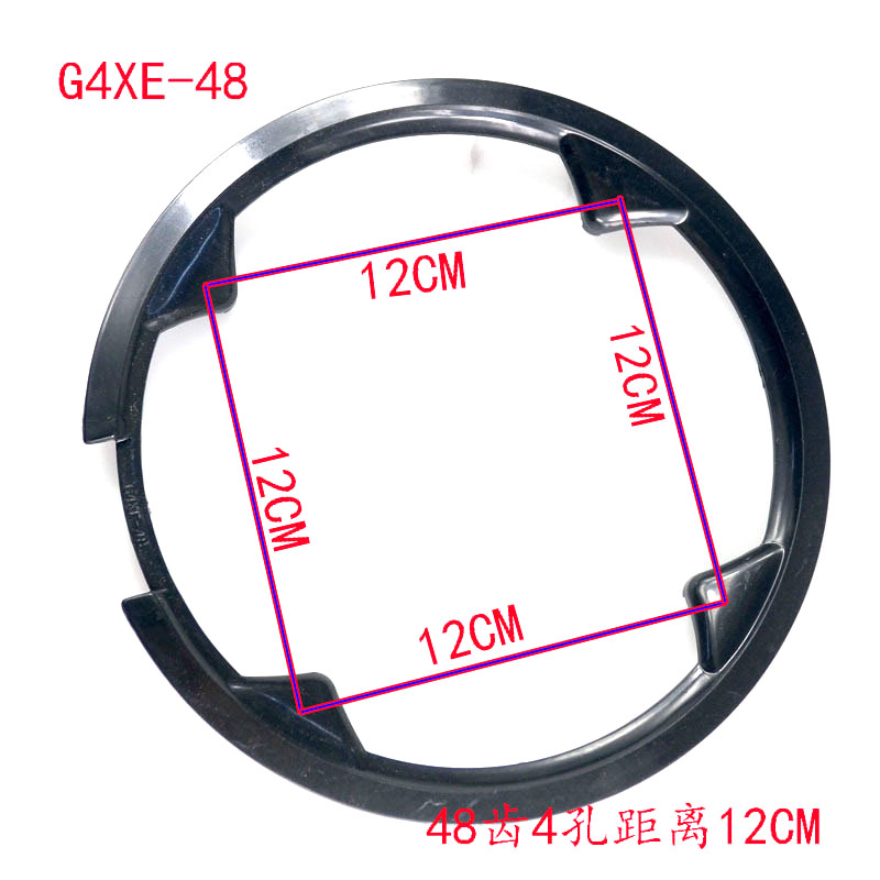 MTB Road Fiets Tandwiel Bescherming 40 42 44 46 48 50 52 T Crankstel Crank Guard Protector Fietsketting Wiel ring Plastic Cover: Black