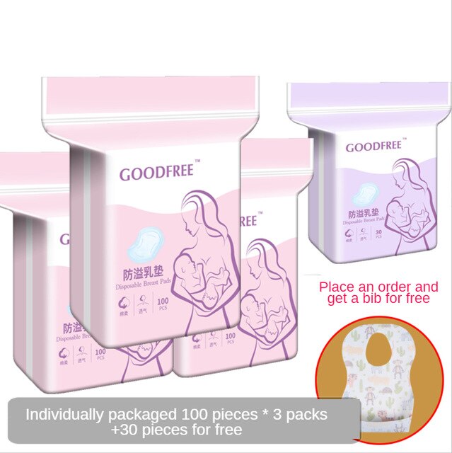 Anti-Spill Zoogcompressen Wegwerp Zoogcompressen Ultra-Dunne Ademende Borstvoeding Lekvrije Borst Pad Spill Preventie borst Pad: Independent packaging 330 pieces free portable bib