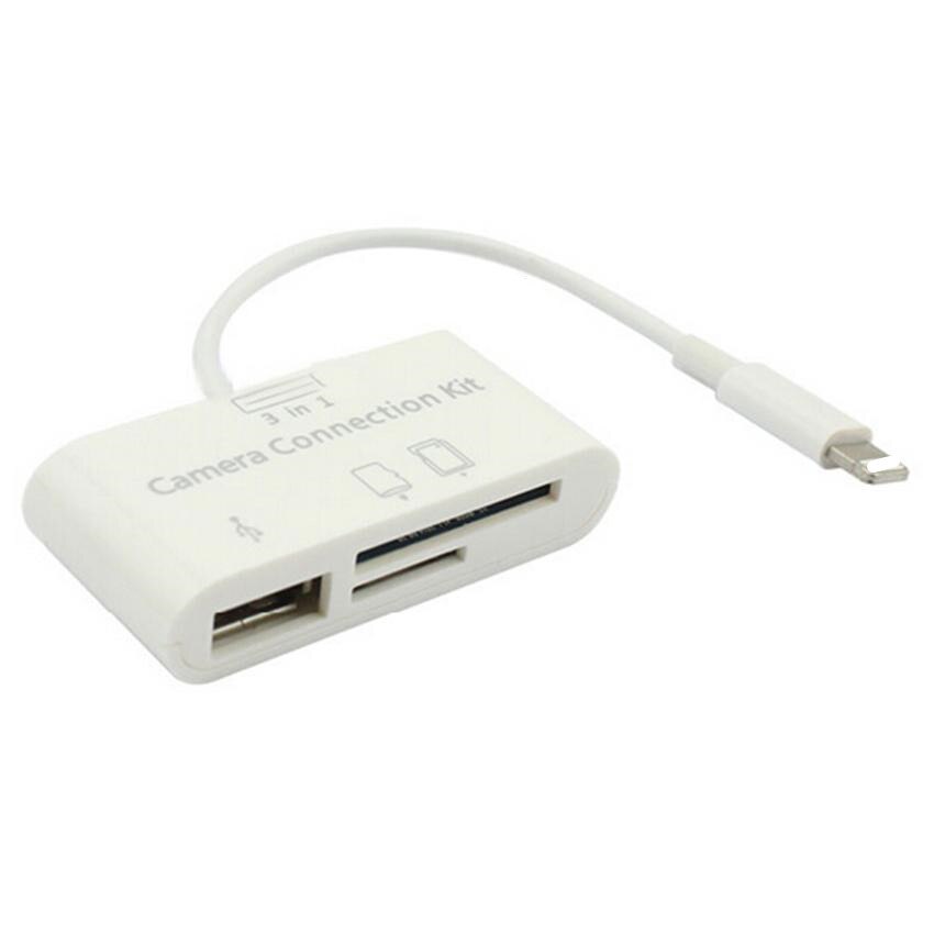 Usb kortlæser micro sd kamera dslr link adapter til ipad,iphone  x 8 7 6 5 ios 12