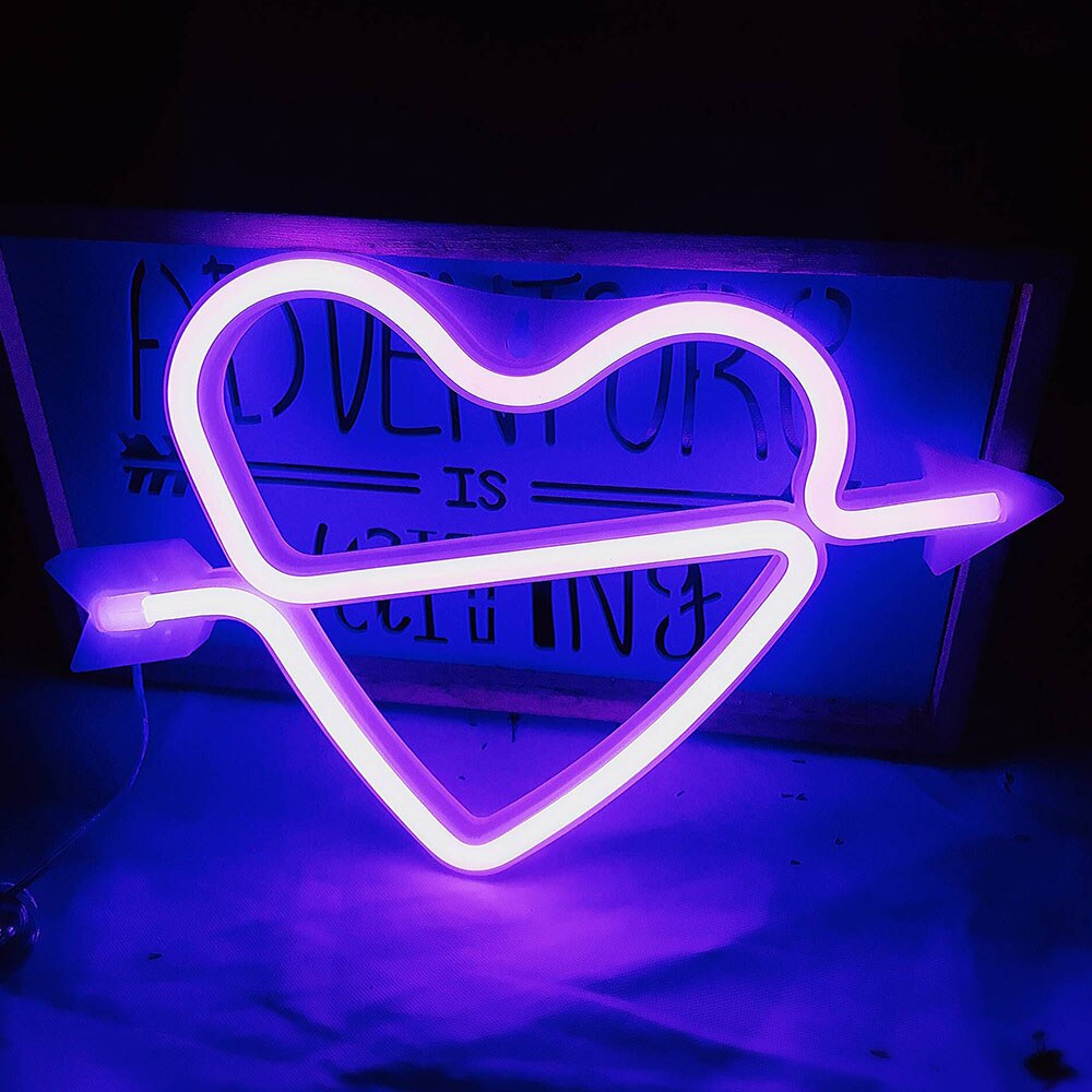 Mooie nachtlampjes neonbord hart tafellamp voor bar thuis feestdecoratie kerstmis verjaardag kind koppellampjes