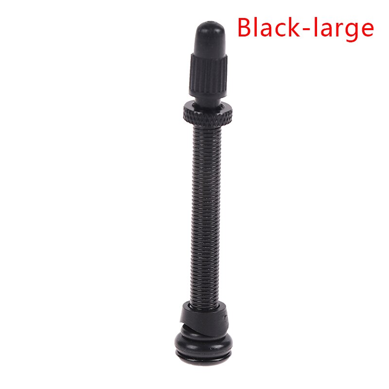 1 Paar 58/72Mm Legering Stem Tubeless Kit Compatibel Presta Ventiel Voor Road Mtb Fiets Tubeless Banden Messing core: Black L