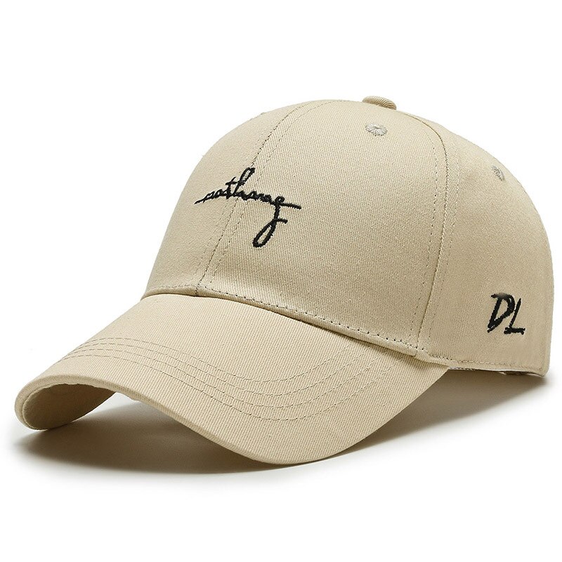 Brief Snapback Cap Katoen Baseball Cap Mannen Vrouwen Hip Hop Vader Hoed Bone Garros Verstelbare Caps vrouwen Hoed: Khaki