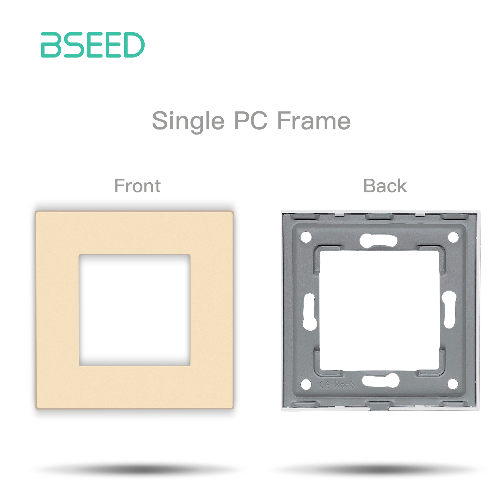 ​ BSEED EU Standaard Plastic Paneel Stopcontact Frame PC Frame Met Metalen Plaat 86/157/228/299mm Wit Zwart Goud Grijs: Zilver