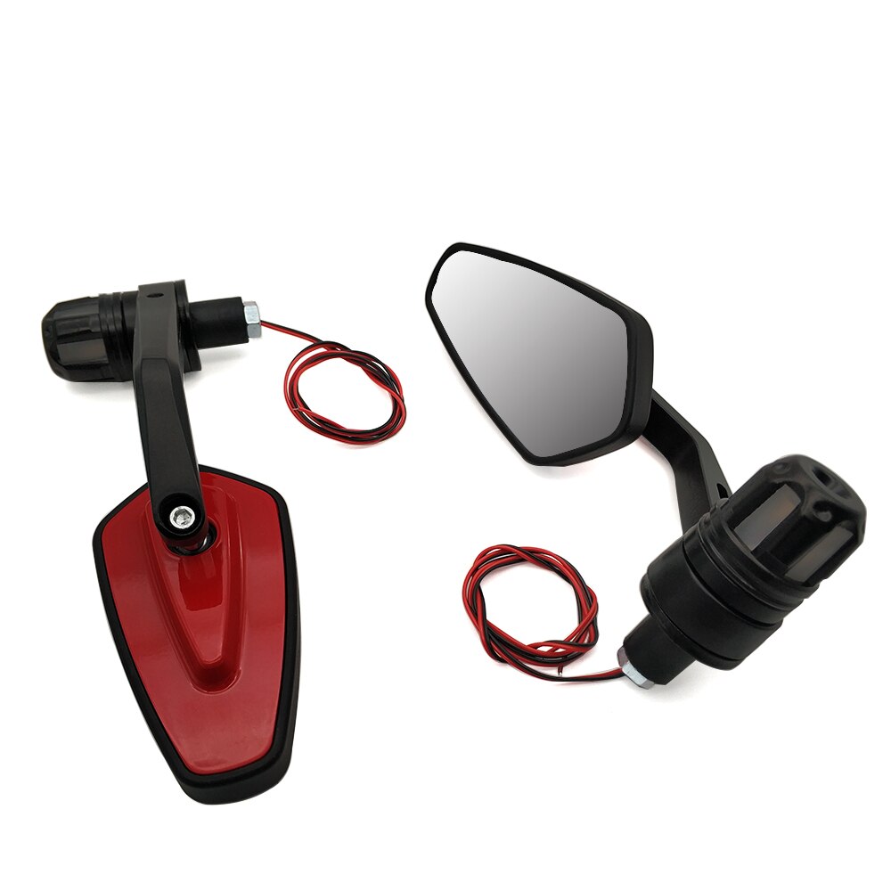 For Yamaha Tenere 700 TENERE XT1200Z SUPER TENERE Motorcycle retrovisor Mirrors accessories With LED Turn signal Light: red