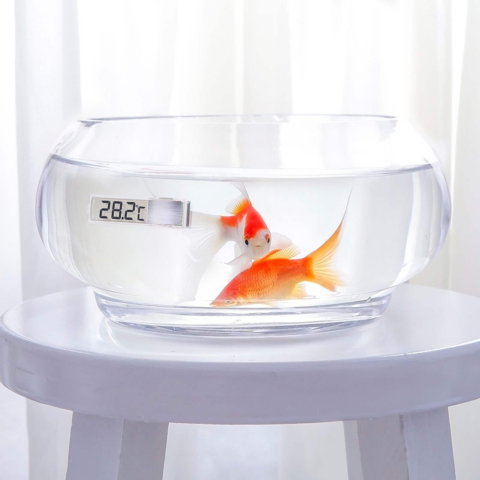 Fish Tank Thermometer Multi-Functionele Lcd 3D Digitale Elektronische Temperatuur Meting Water Tank Aquarium Thermometer