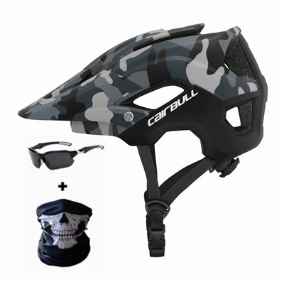 Cairbull GELÄNDE Sport Radfahren Helme Komfortabel MTB Straße Fahrrad Motorrad Helm Casco Ciclismo Fahrrad Helm mit Sonnenblende: Tarnung / 54-58 cm