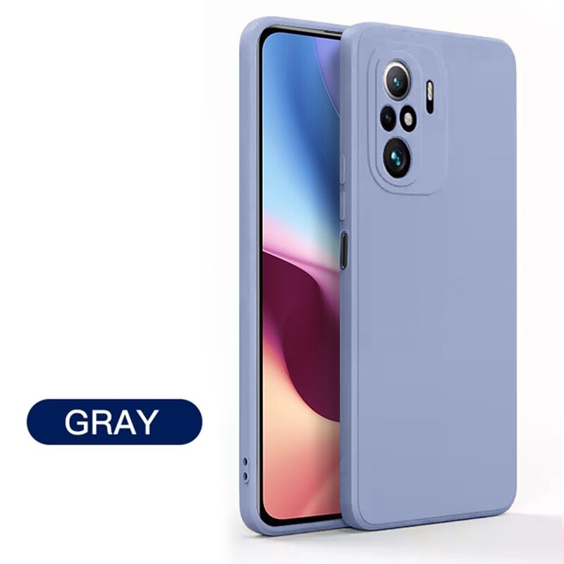 Original Square Liquid Silicone Case For xiaomi redmi k40 Pro poco F3 Soft Silicone TPU Cute Color Cover Coque Luxury Fundas: For Redmi K40 Pro / gray