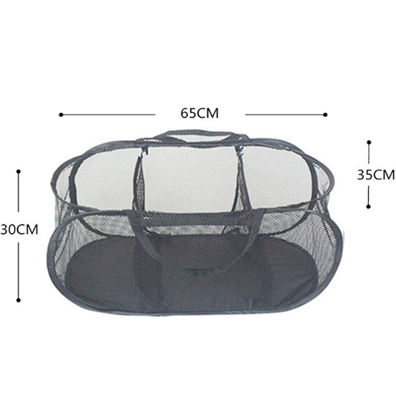 Auto Opslag Mand Outdoor Reizen Grote Wasmand Opvouwbare Mesh Doek Staaldraad Opslag Frame