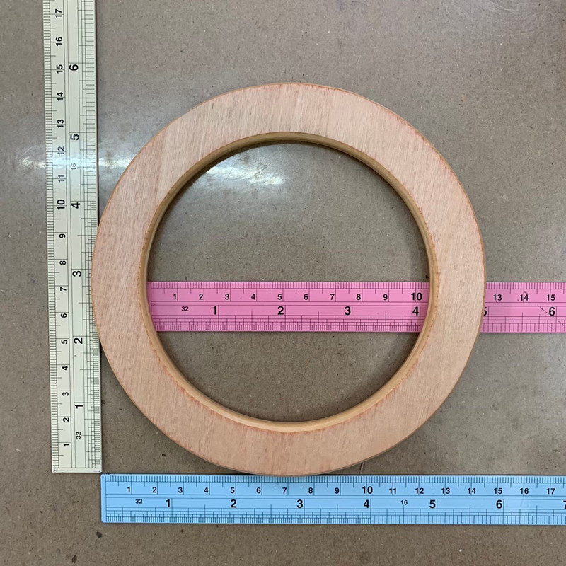 Mango de madera en forma de D, herramienta de bolso marrón de madera maciza, marco de madera degradado, accesorios únicos para bolsos, mango de: C-1