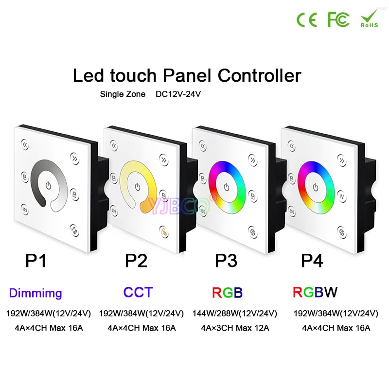 BC LED Helligkeit Dimmer RF kabellos fernbedienung dimmen/CCT/RGB/RGBW LED berühren Tafel Regler für LED streifen Licht lampe, DC12V-24V