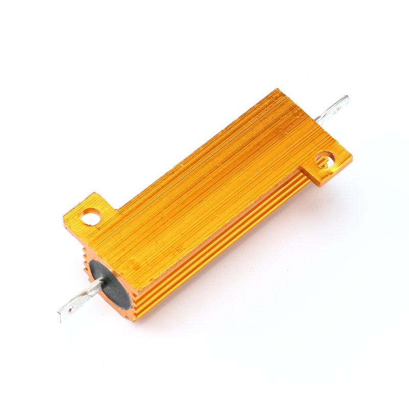 RX24 50W Metal Shell Aluminium Gold Resistor 1K 500R 300R 200R 150R 100R 50R 30R 20R 15R 10R 8R 6R 4R 2.5R 1.5R 1R 0.5R 0.1R