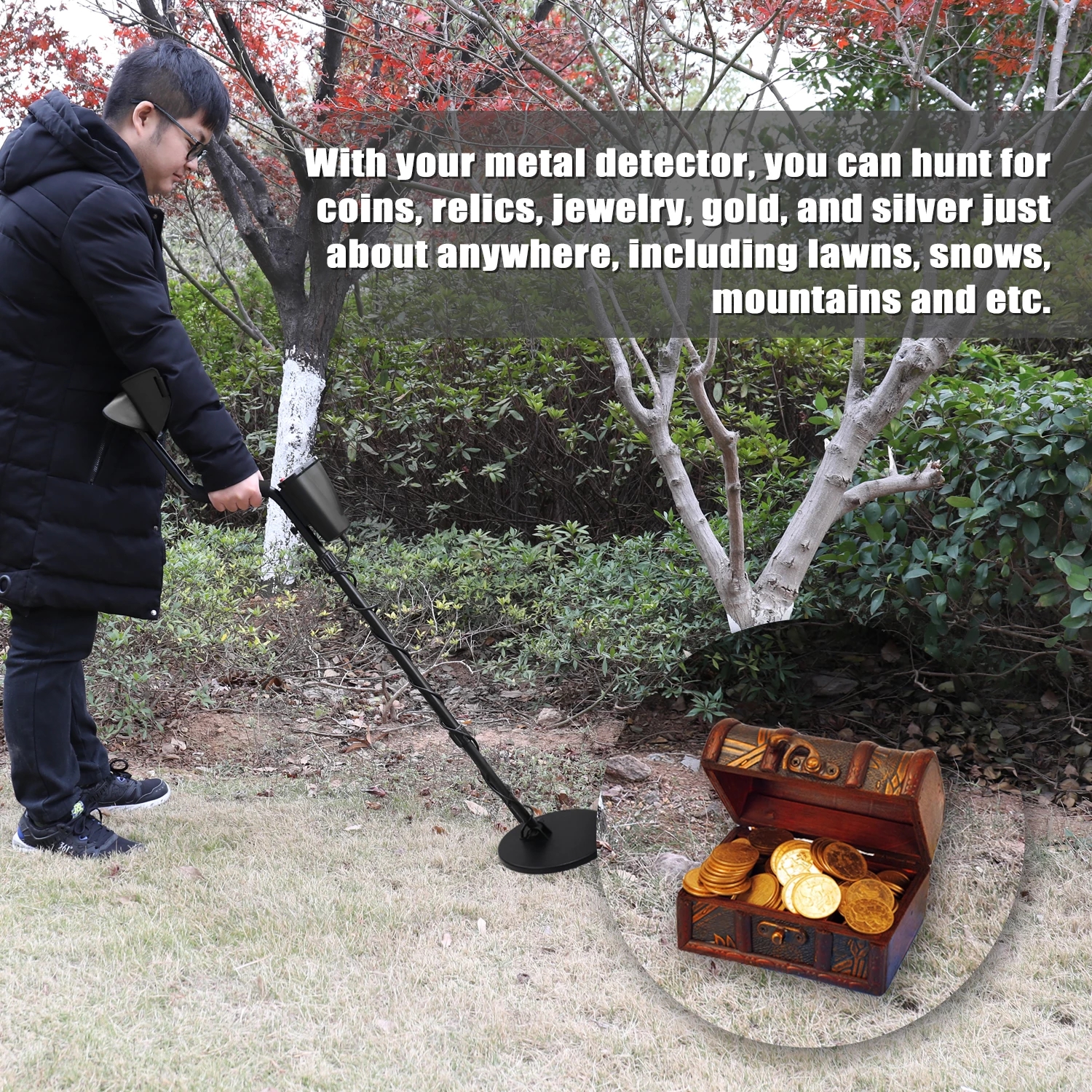 Handheld Underground Metal Detector High Sensitivity Jewelry Treasure Gold Metal Detecting Tool Metal Finder
