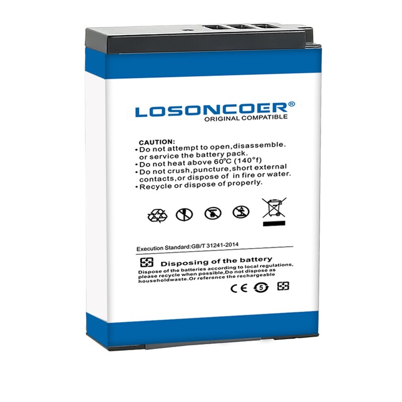 LOSONCOER BXM10 BXM-10 1600mAh Battery For XiaoYi YI-M1 Mirrorless Camera Battery