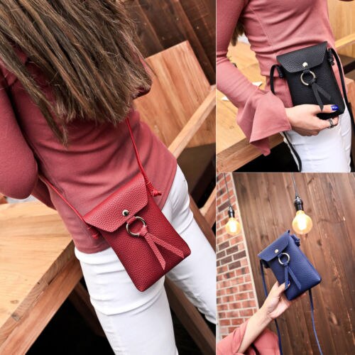 Kvinder lille skuldertaske pung mobiltelefon taske mini mønt crossbody taske