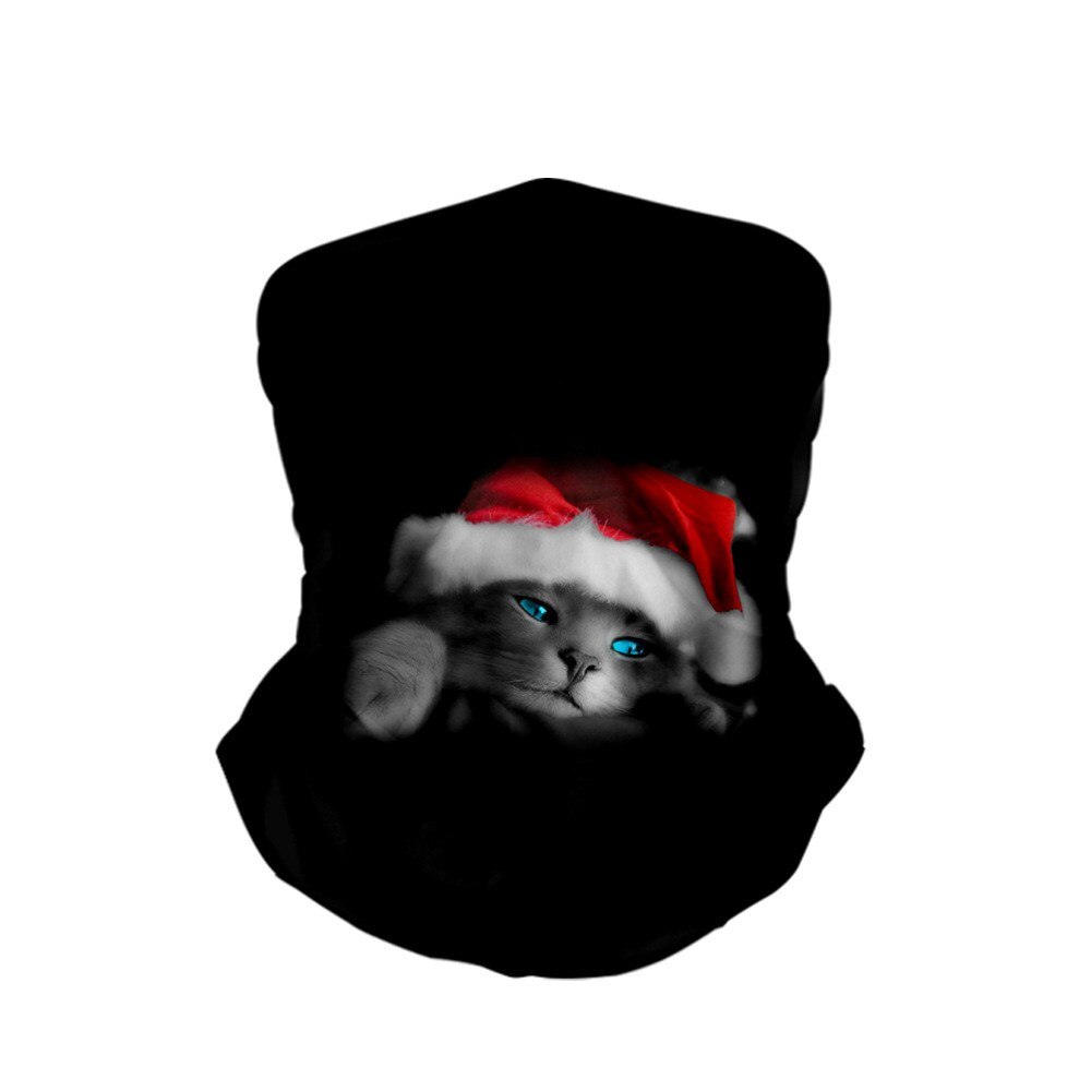 Children's Christmas 3D printed face balaclave kids bandana multi-functional magic headheand boys and girls scarf: etk07