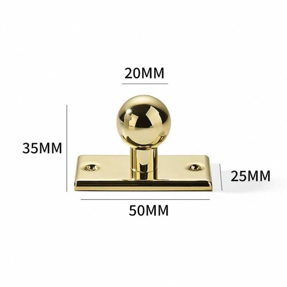 Ronde bolvormige gouden ronde handgreep zilveren vintage stijl meubelgreep messing afwerking gouden schoenenkastgreep: Champagne