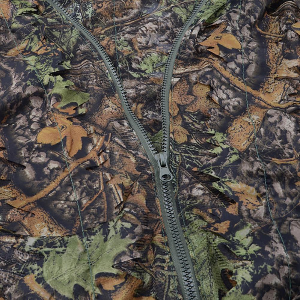 Combinaison de chasse et Camouflage à capuche pour hommes et femmes, 2 pièces/ensemble, motif feuilles 3D, tenue d&#39;extérieur légère