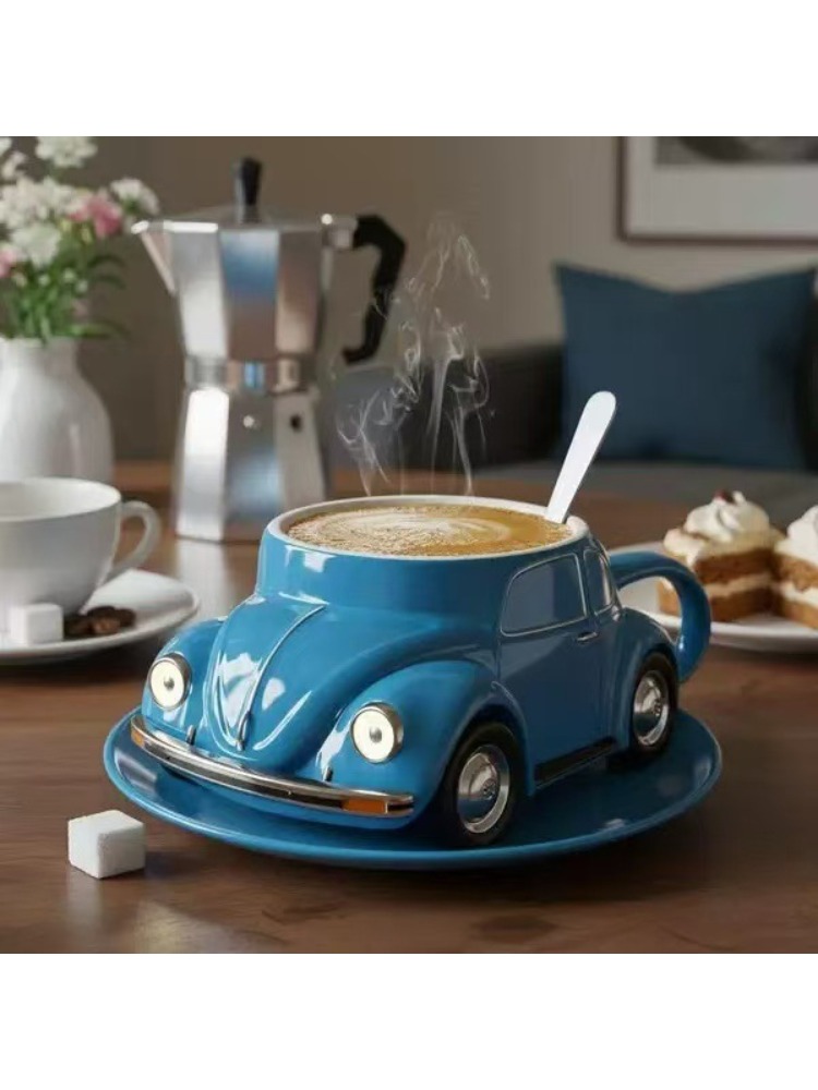 Kevervormige koffiemok Uniek Nieuwigheidscadeau voor koffieliefhebbers: Black