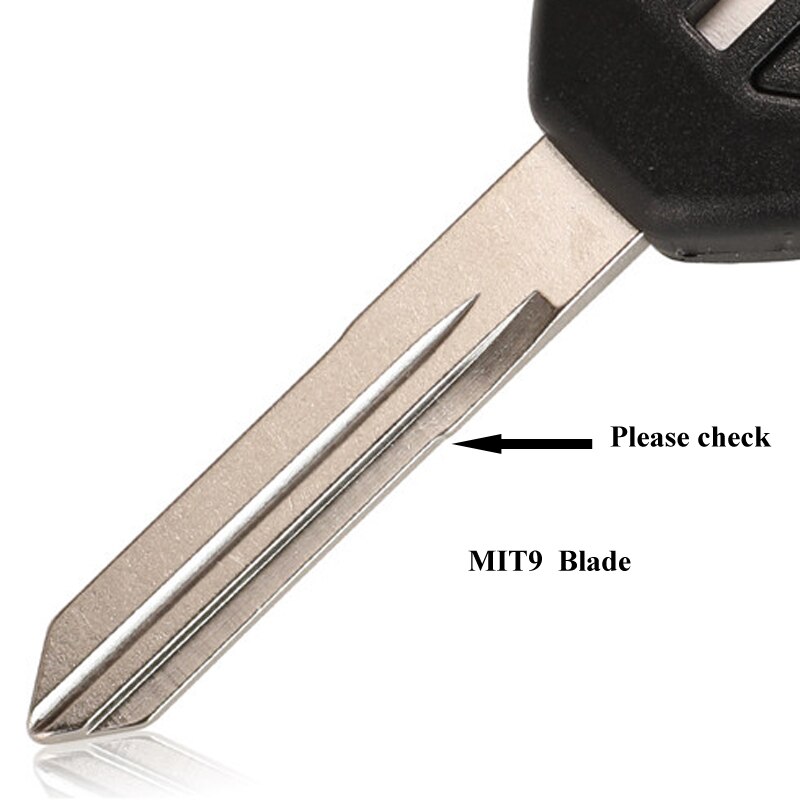 jingyuqin Remote Key Shell Case Fob For Mitsubishi Lancer Outlander Endeavor Galant MIT11R Blade 3 /4 Buttons Car Key Style
