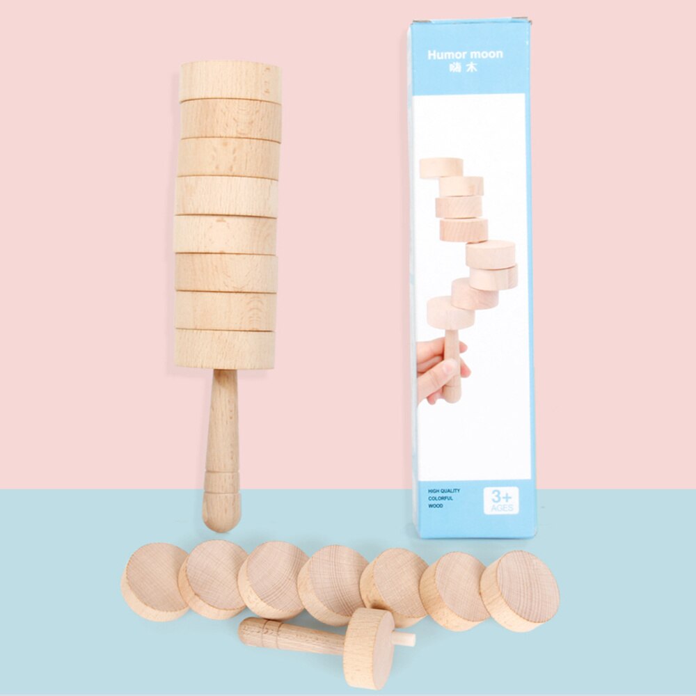 1 Set Houten Duurzaam Herbruikbare Lichtgewicht Praktische Puzzel Balanceren Blok Educatief Speelgoed Peuter Kids Kinderen