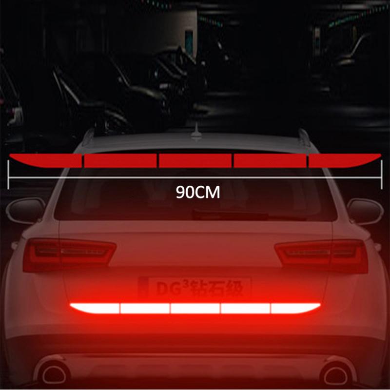 Car Reflective Stickers Car Trunk Anti-collision Warning Strips Vehicle Backup Box Sticker Car Accessories Reflective Strips: 1