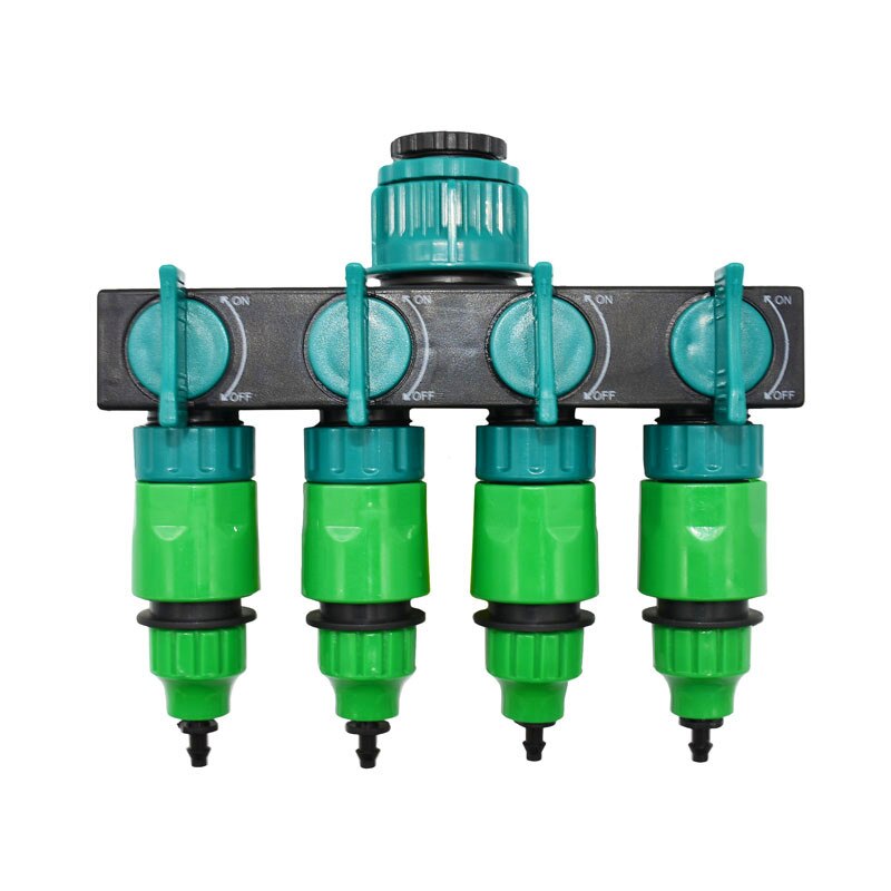 1/4 3/8" Garden Tap water pipe 4 way splitter Hose Splitter 4/7 or 8/11 Hose Fittings Pipe Connector Irrigation 1Set: A
