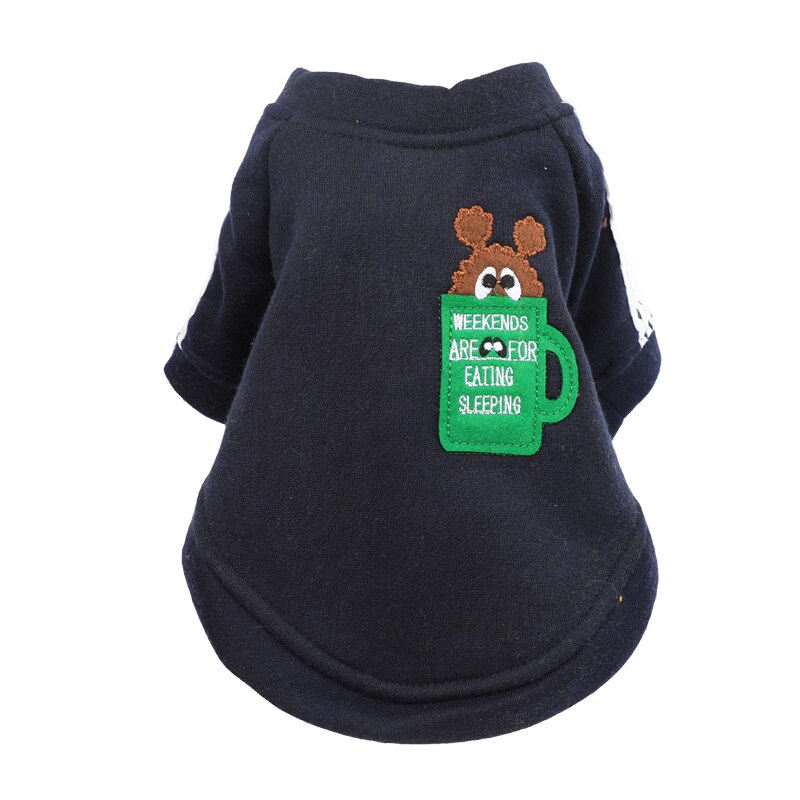 Höstens husdjurskjorta jacka höstvarma hundkläder för liten hund valp little xs xl gul svart kattkappa pitbull tillbehör