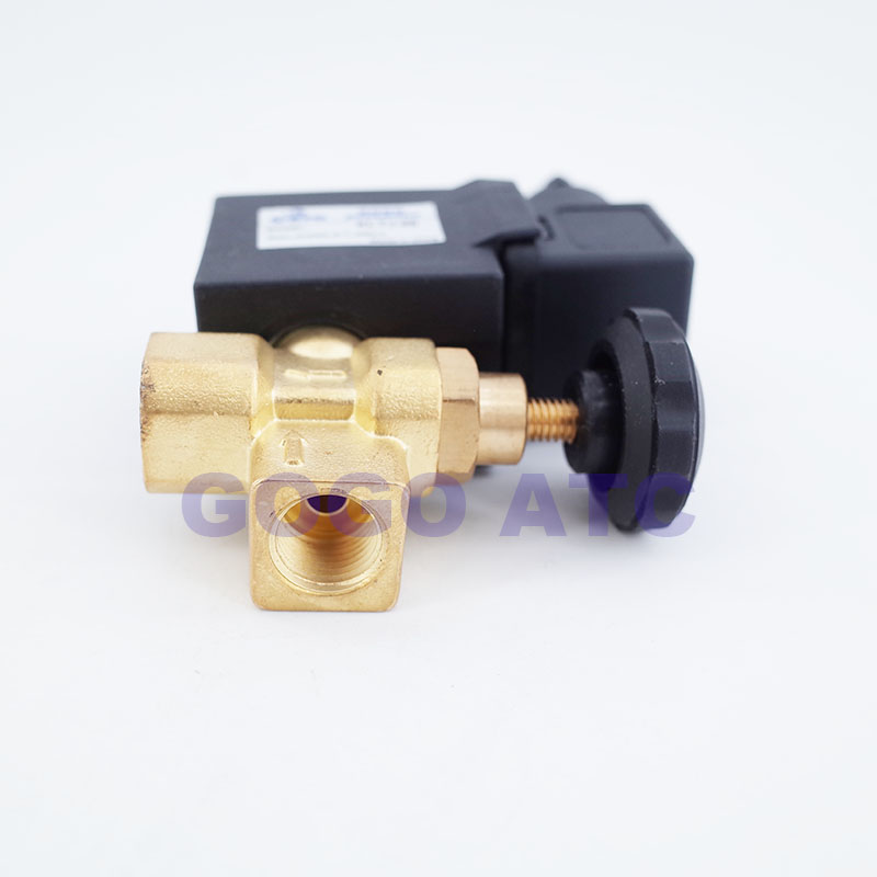 GOGO Normaal close Messing hoge temperatuur stoom magneetventiel voor water FKM G1/4 "verstelbare elektrische klep