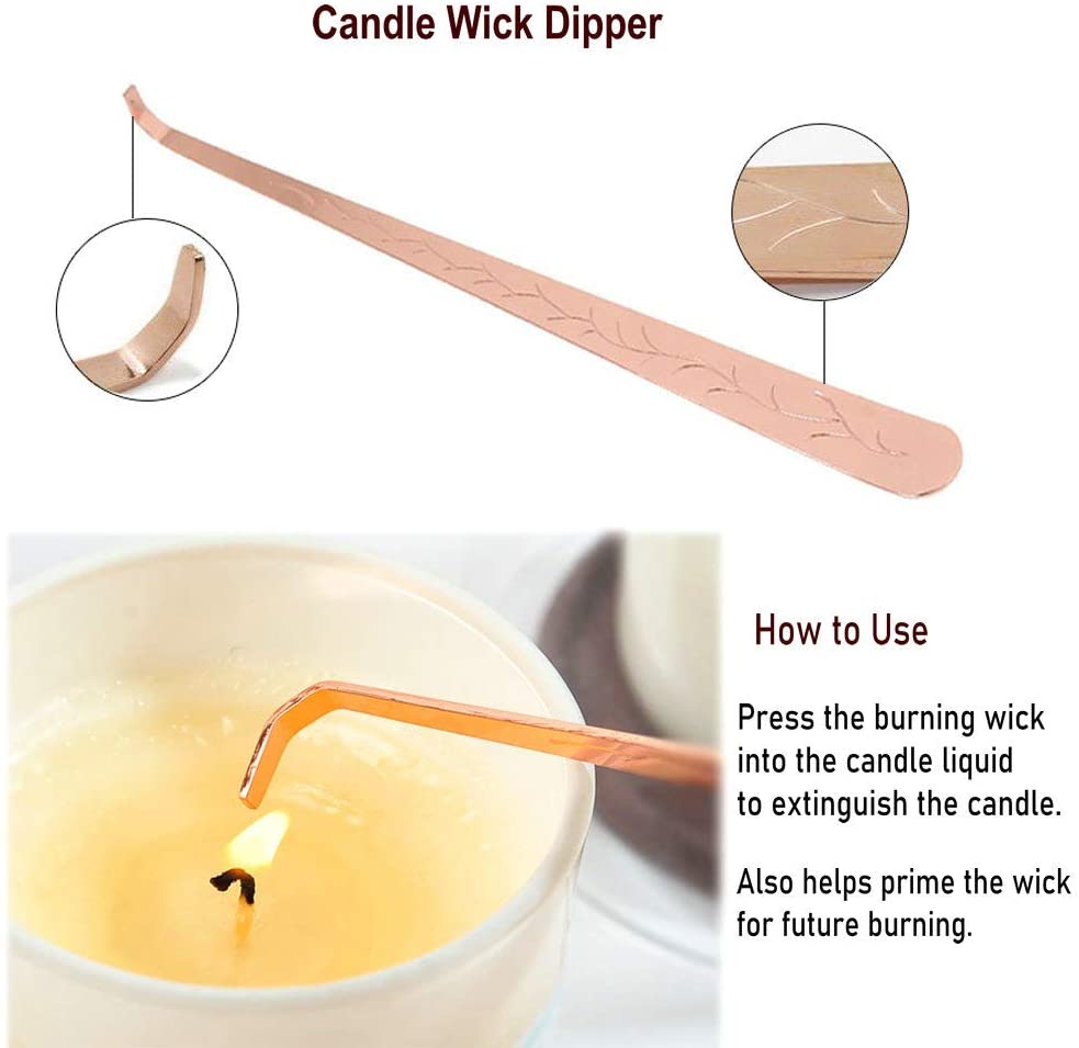 Ensemble d'accessoires pour bougies, en acier inoxydable, coupe-mèche, sans fumée, cloche, reniflard, Kit d'outils pour la maison, 3 pièces/ensemble