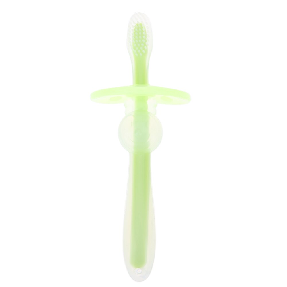 Brosse à dents en Silicone souple pour bébé | Brosse à dents à poils et dents cadulées, soins buccaux pour les soins de bébé, 1 pièce: Green