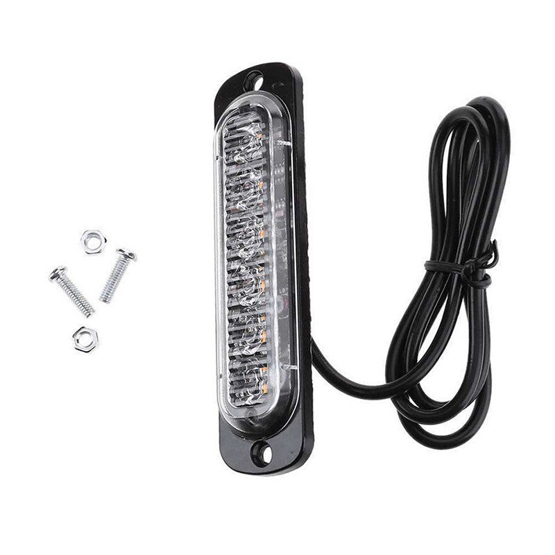 Juego de luces LED de seguridad para coche y camión, luz LED automática de 12V-24V, 18W, amarillo, 113x28,2x9,6mm, 6 luces LED