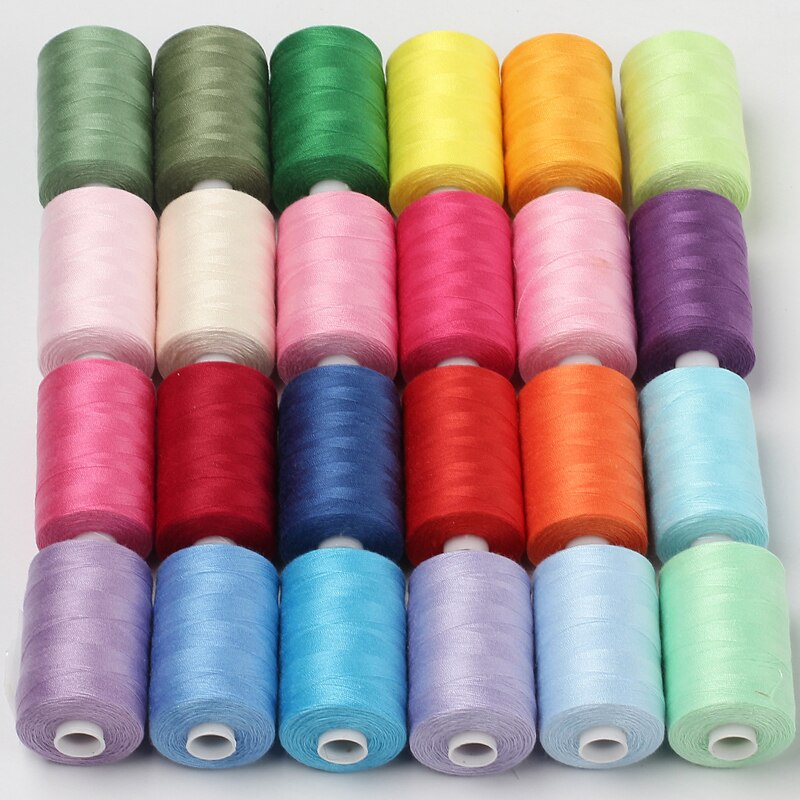 24 Color Thread Sewing Needle Thread 1000 Yards Sewing Machine Thread Home Large Volume 402 Sewing Clothes Thread