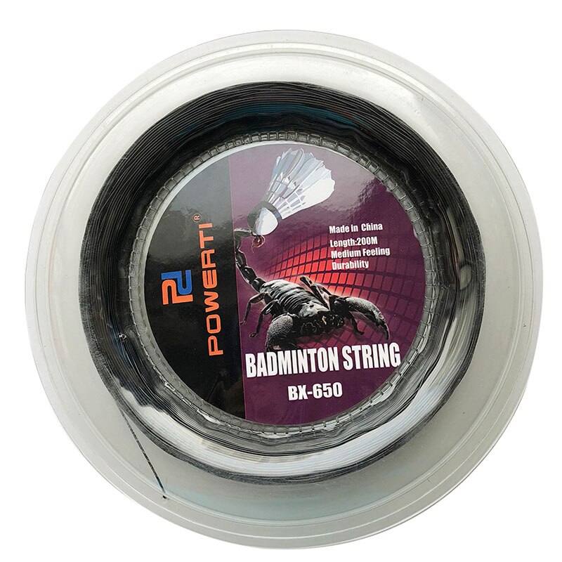 Corda per racchetta da Badminton da 2 pezzi 200M bobine da Badminton linea di allenamento per macchina da allenamento 0.72mm rete da Badminton: black