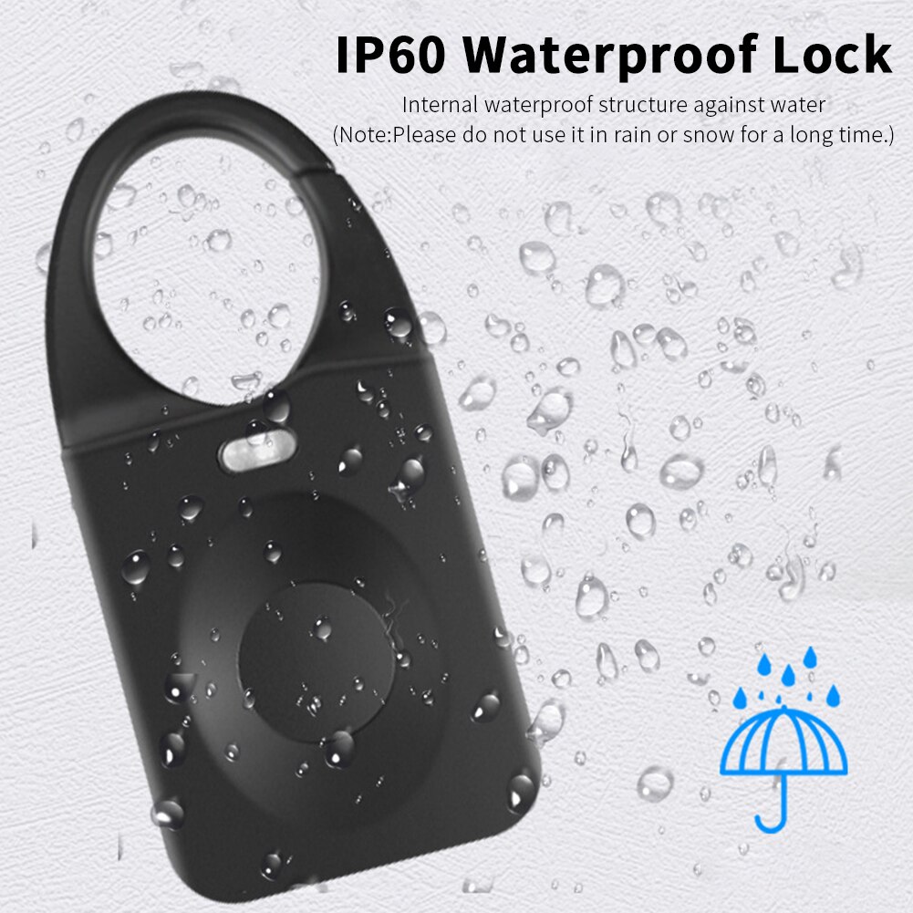 Digital Portable Small Gym Water Resistant Bag Backpack Keyless Fingerprint Padlock For Luggage School USB Rechargeable Suitcase
