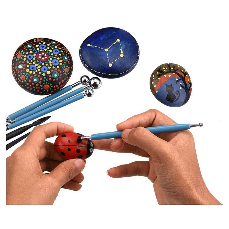 13 Stuk Bal Pen Puntjes Gereedschap Klei Aardewerk Modellering Set Rock Schilderen Kit