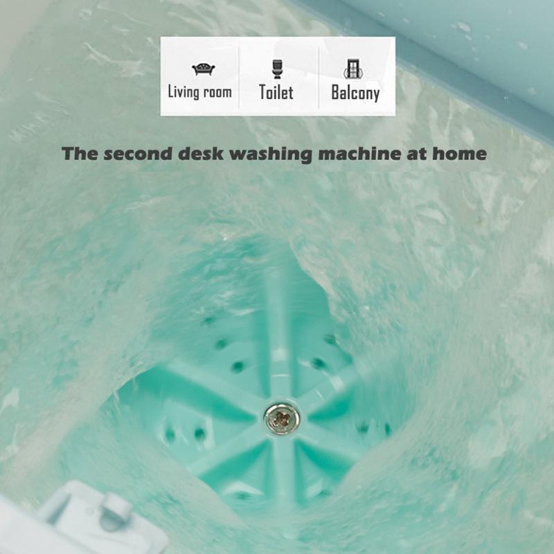 Camping Electric Ultrasonic Rotating Turbo Washing Machine Mini Portable Dorms