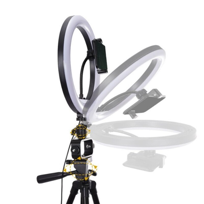 26cm Photo Ringlight Led Selfie Ring Light Phone Bluetooth Remote Lamp Photography Lighting Tripod with Microphone