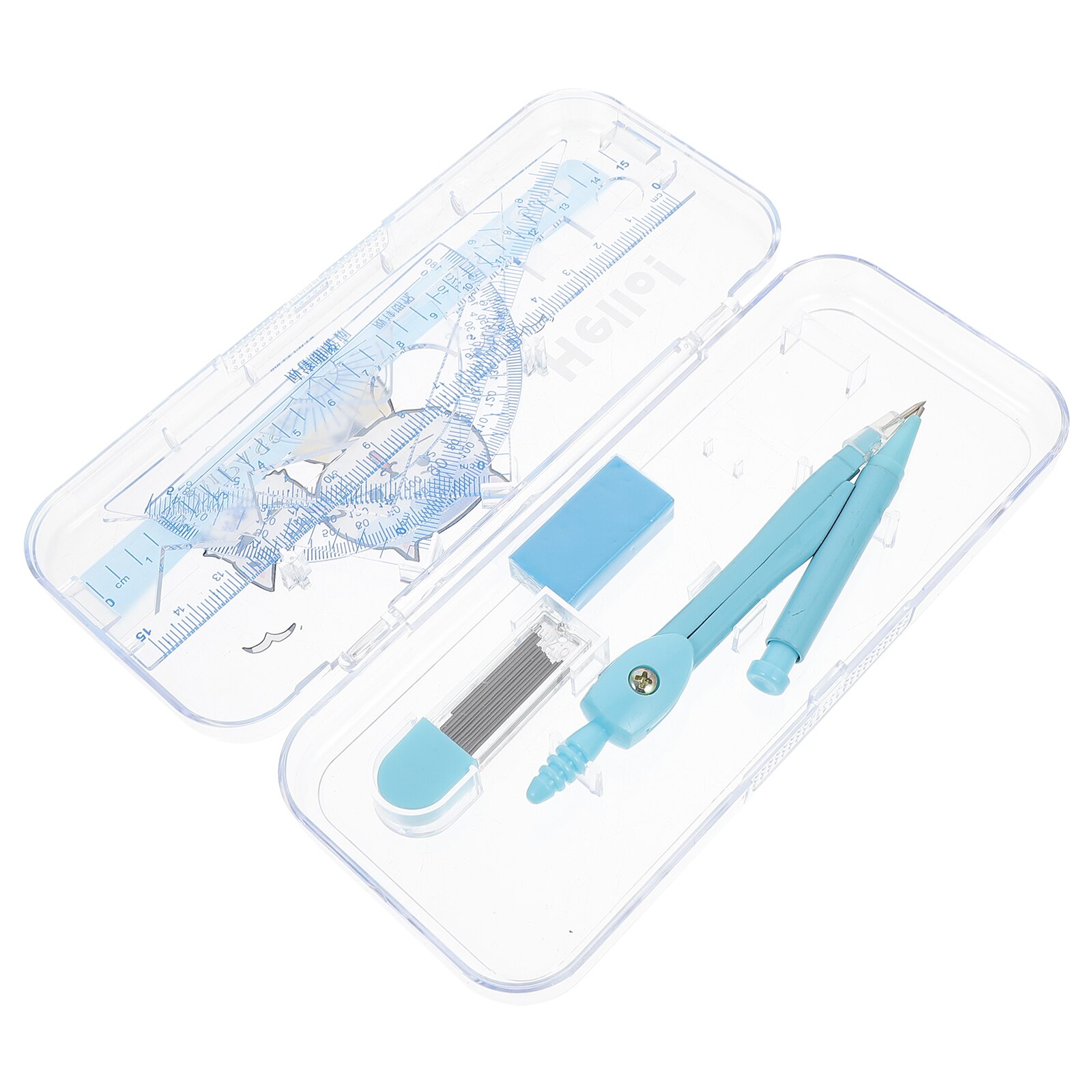 1 Set Ruler Protractor Geometry Precision Drawing Tools Circle Drawing Tools (Random Color)