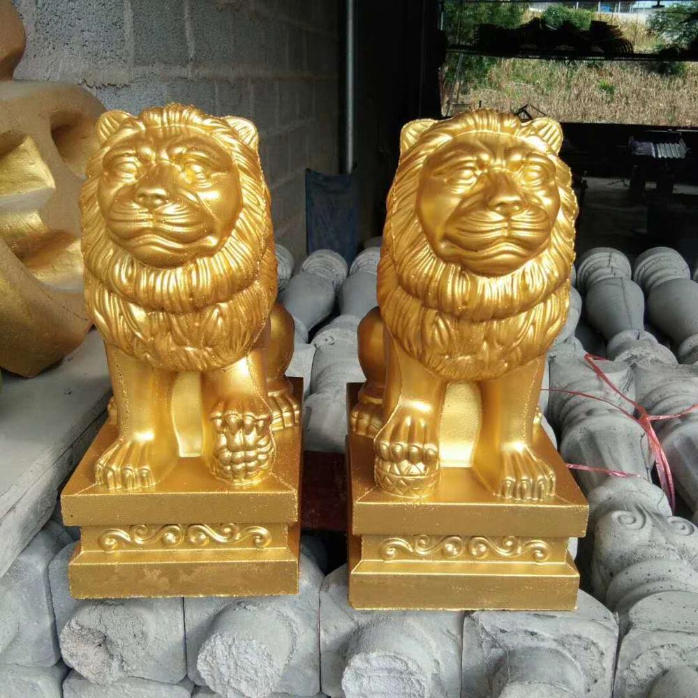ABS plastic moulds concrete lion statue molds for home villa garden house decoration