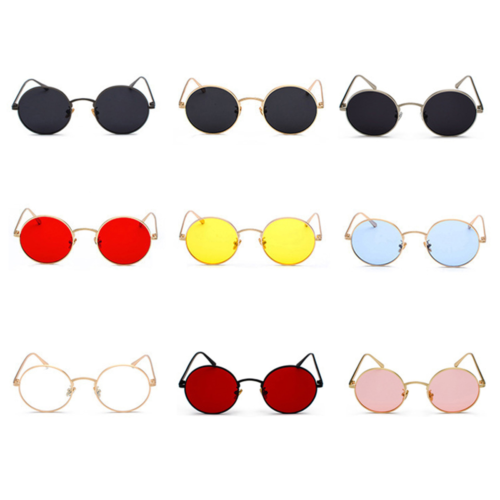 Kachawoo frauen sonnenbrille mit verrotten linsen runde metall rahmen Jahrgang retro brille sonne für männer unisex geburtstag