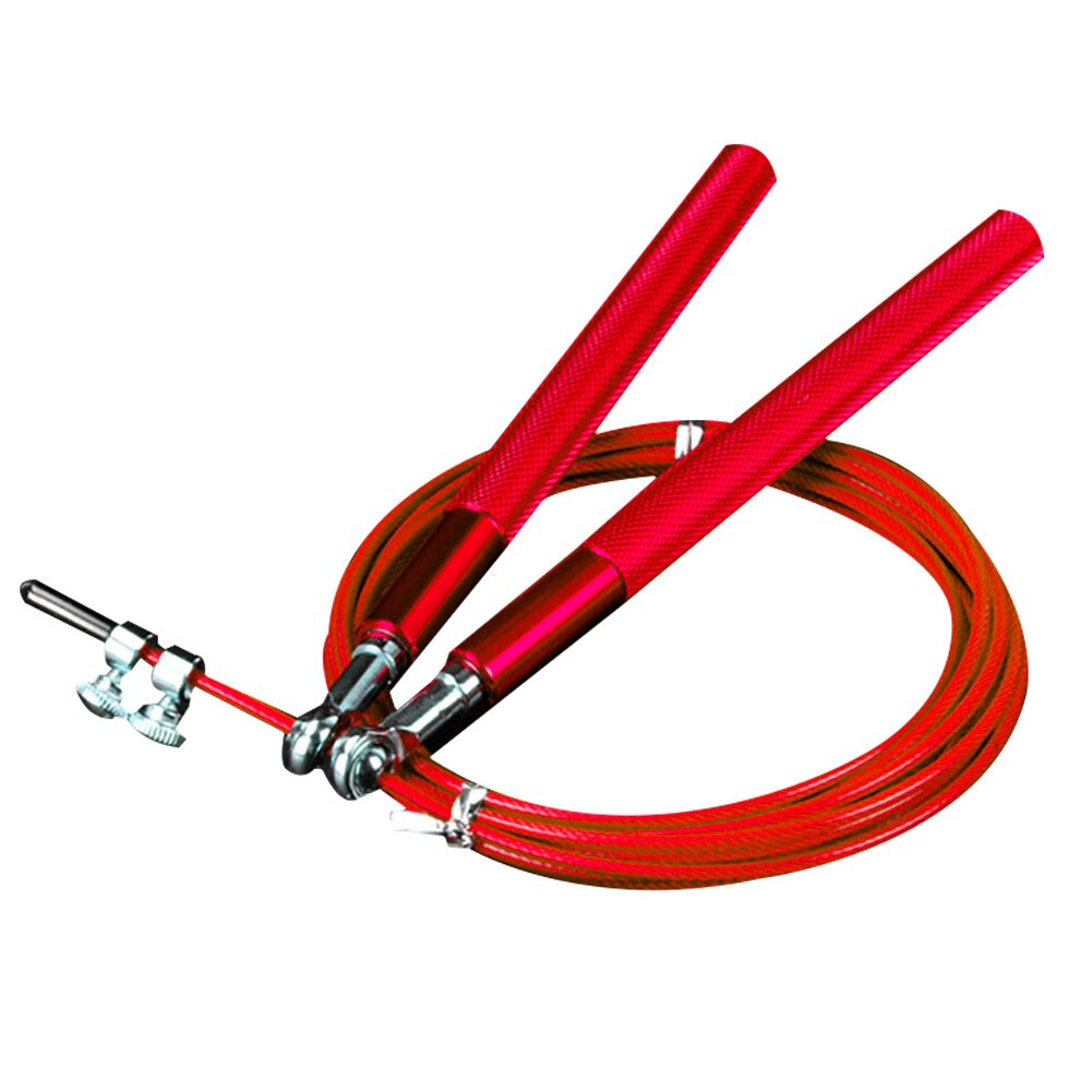 Anti-slip Handle Universal Bearing Speed Jump Skipping Rope Workout Fitness Tool: Red