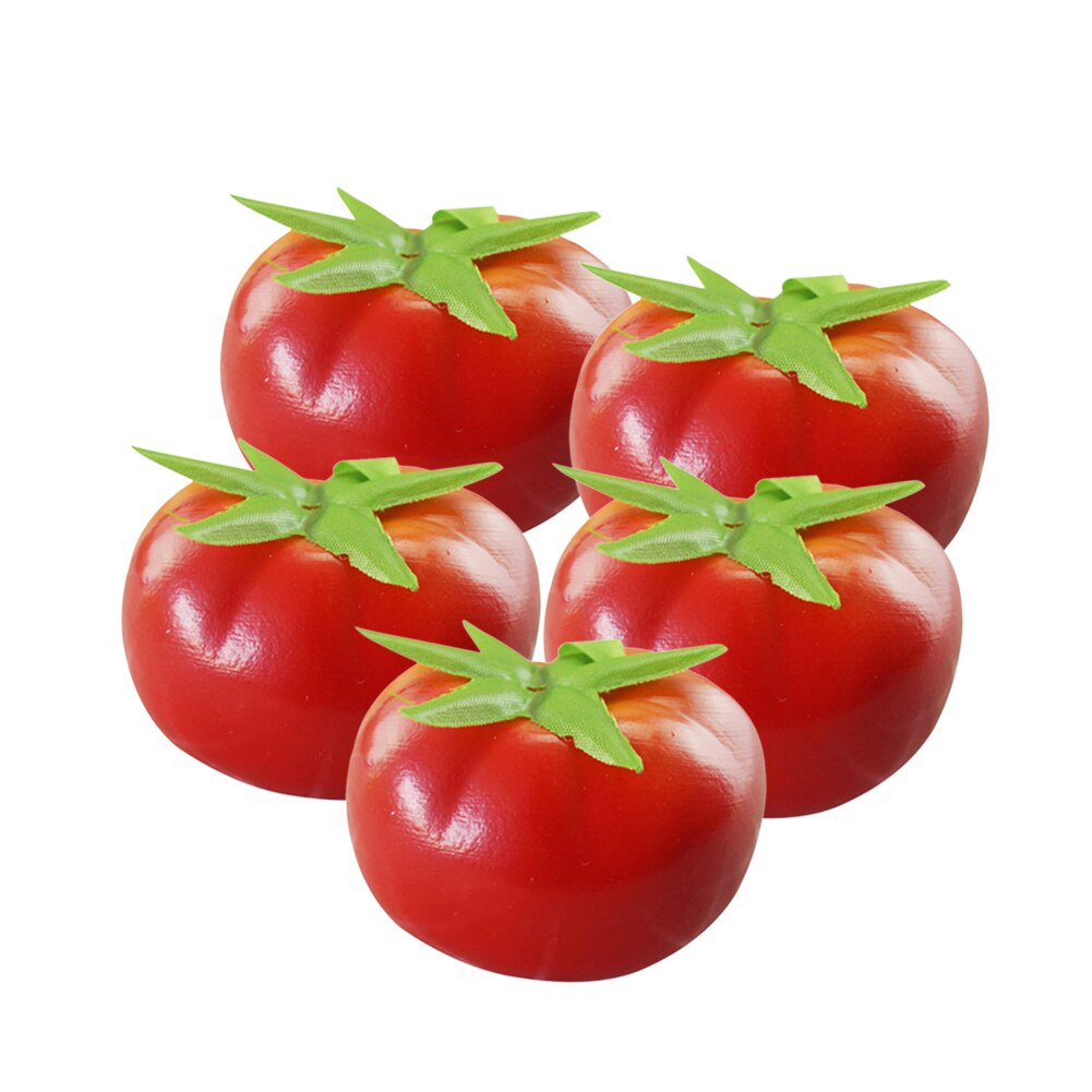 5 pièces Simulation réaliste artificielle tomate légumes en plastique faux fruits maison fête décorative mousse fruits photographie accessoires